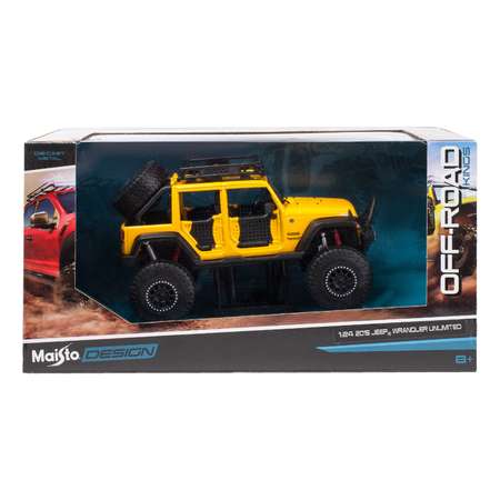 Автомобиль MAISTO Jeep Unlimited 1:24 желтый