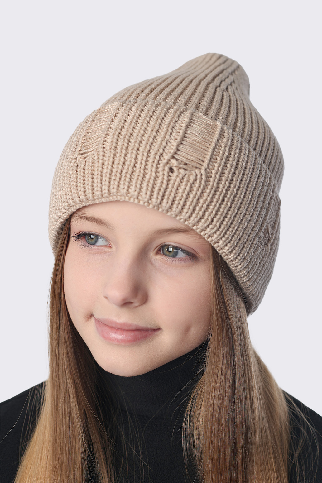 Шапка Potomok 14w25-233беж - фото 3