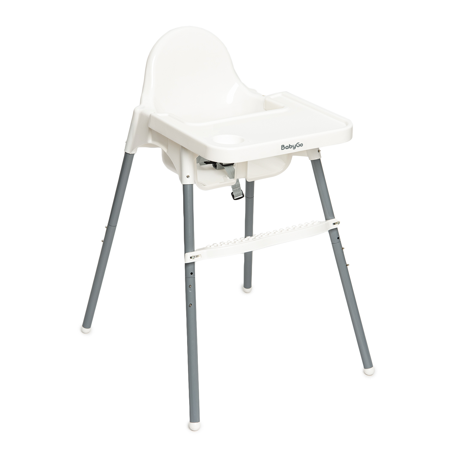 Стульчик для кормления BabyGo Snack Time белый - фото 1