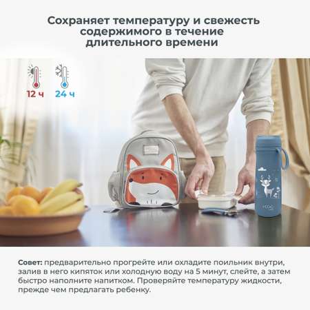 Термос-поильник детский Nuvita с мягким носиком 500 мл синий