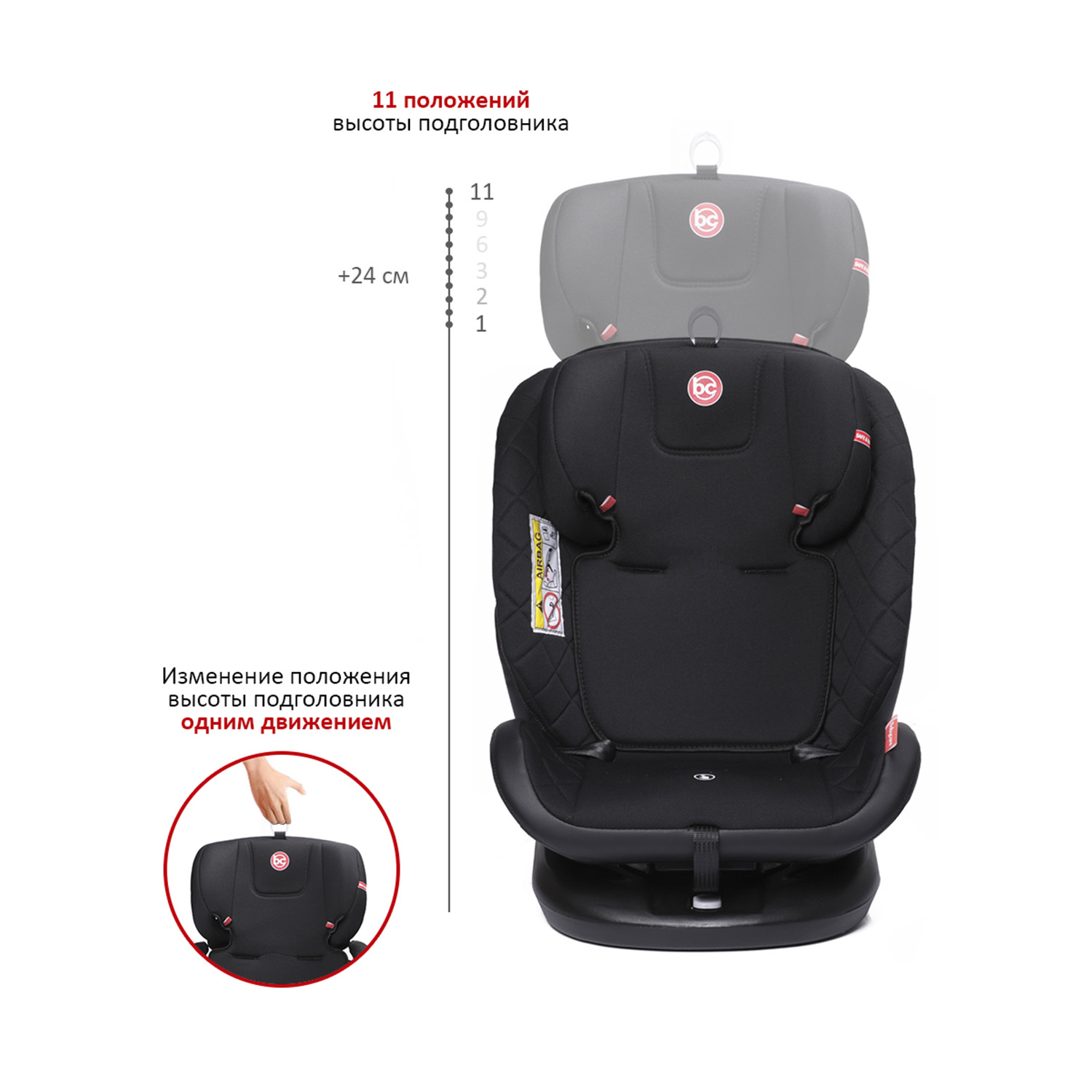 Автокресло BabyCare Shelter Isofix 0+/1/2/3 (0-36 кг) - фото 6