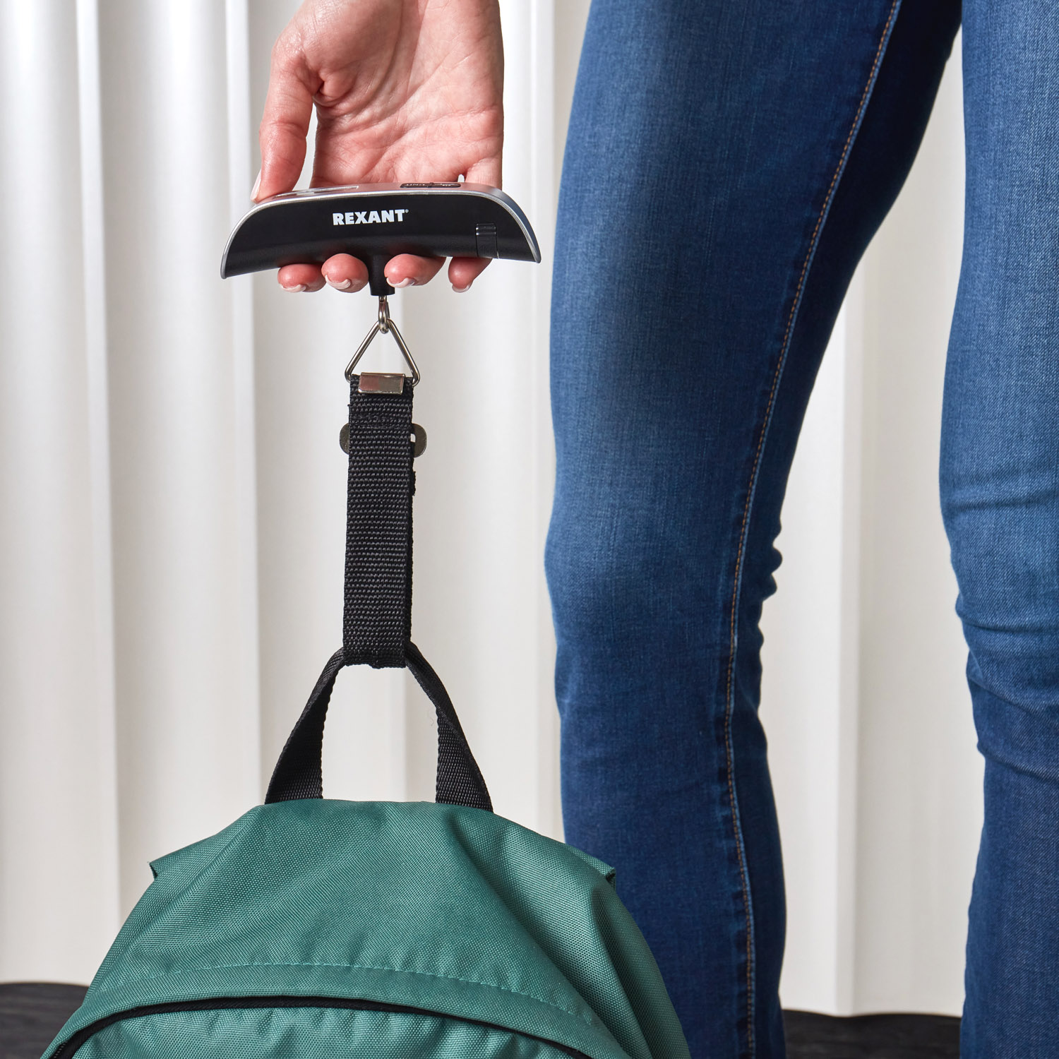 Весы-безмен REXANT портативные для багажа с функцией термометра до 5 кг - фото 6