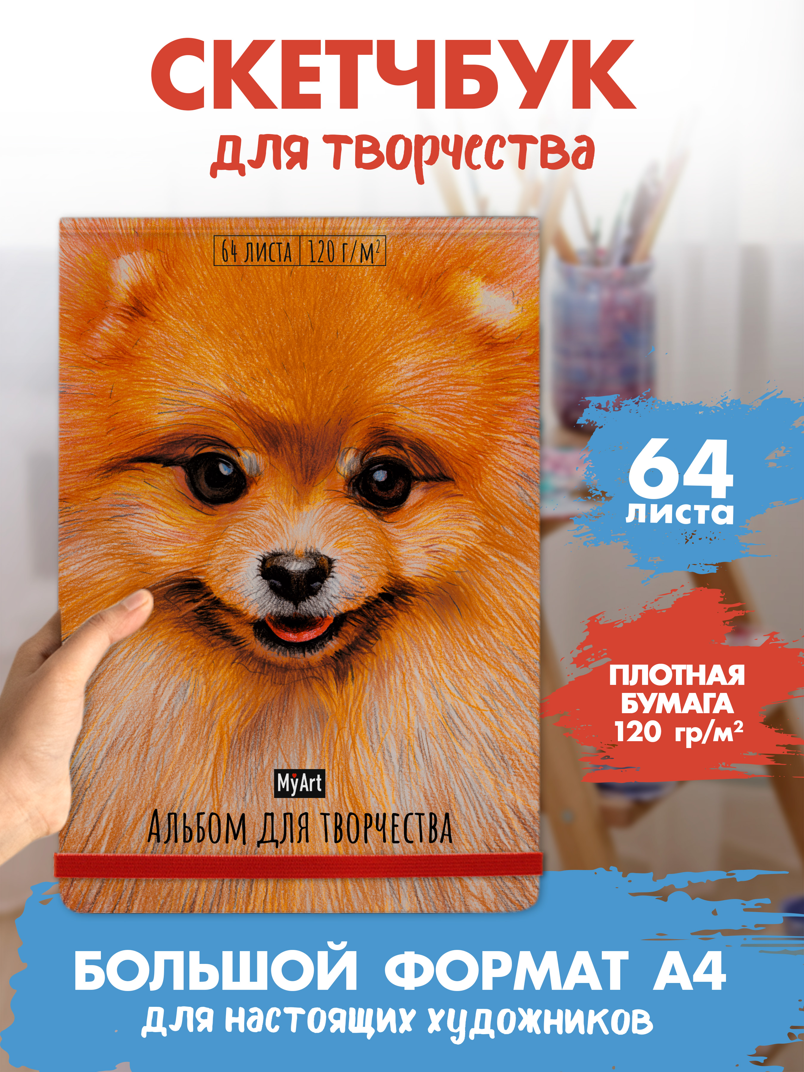 Альбом Проф-Пресс скетчбук. бумага 120 гр/м2. А4 64 лист. 1 шт. - фото 2