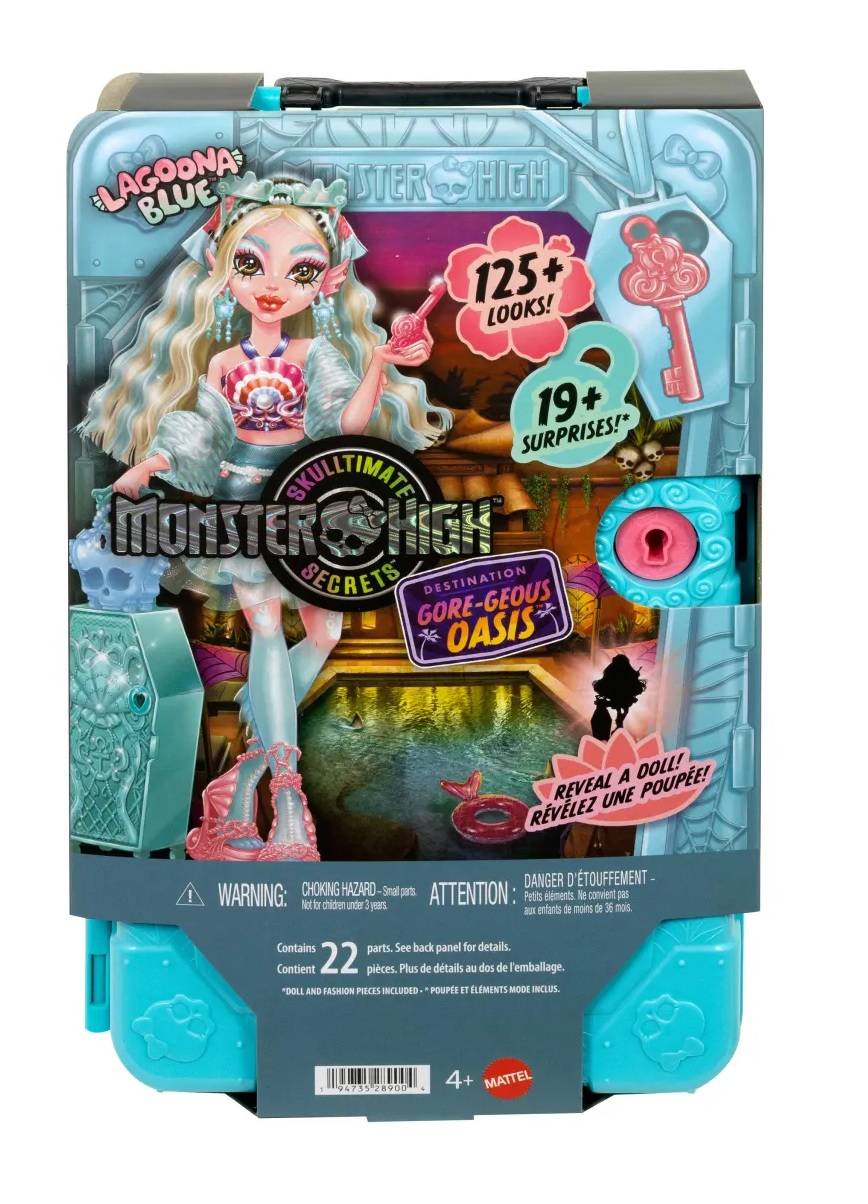 Кукла модельная Mattel Monster High Лагуна Блю с чемоданом высота 27,5 см JDR51 - фото 1