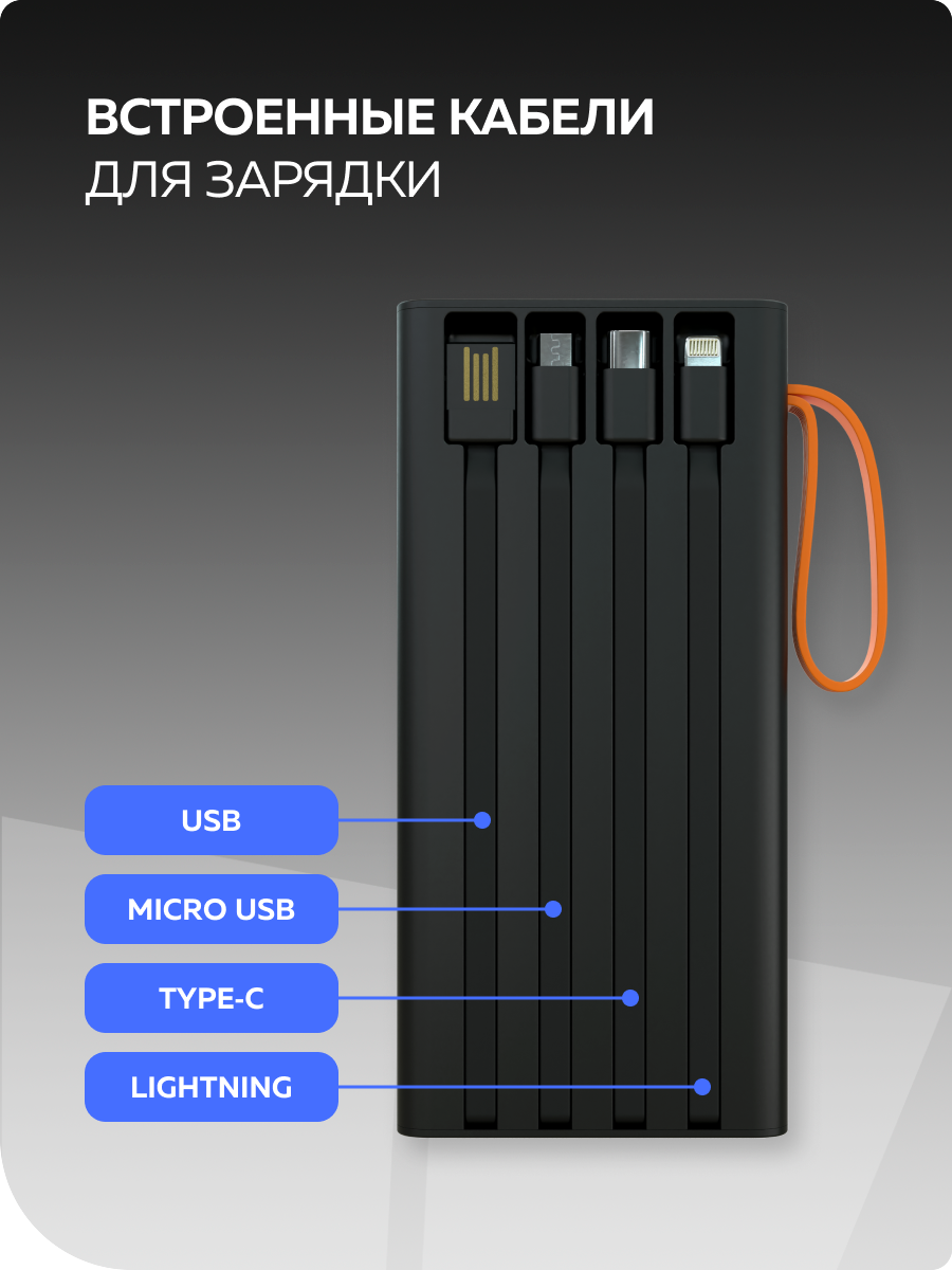 Внешний аккумулятор More Choice PB22-20 Black - фото 3