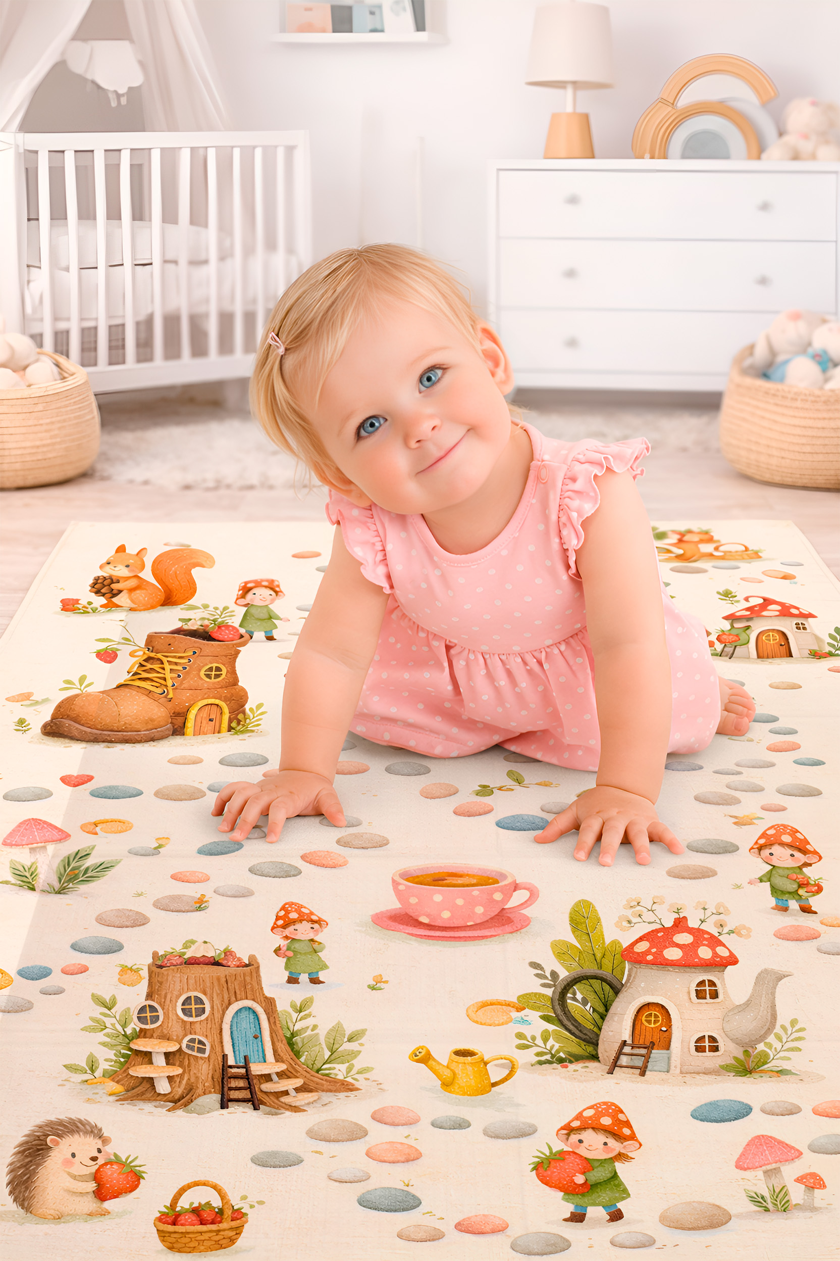 Детский складной коврик BabyGo Soft Forest 150 x 200 см - фото 1