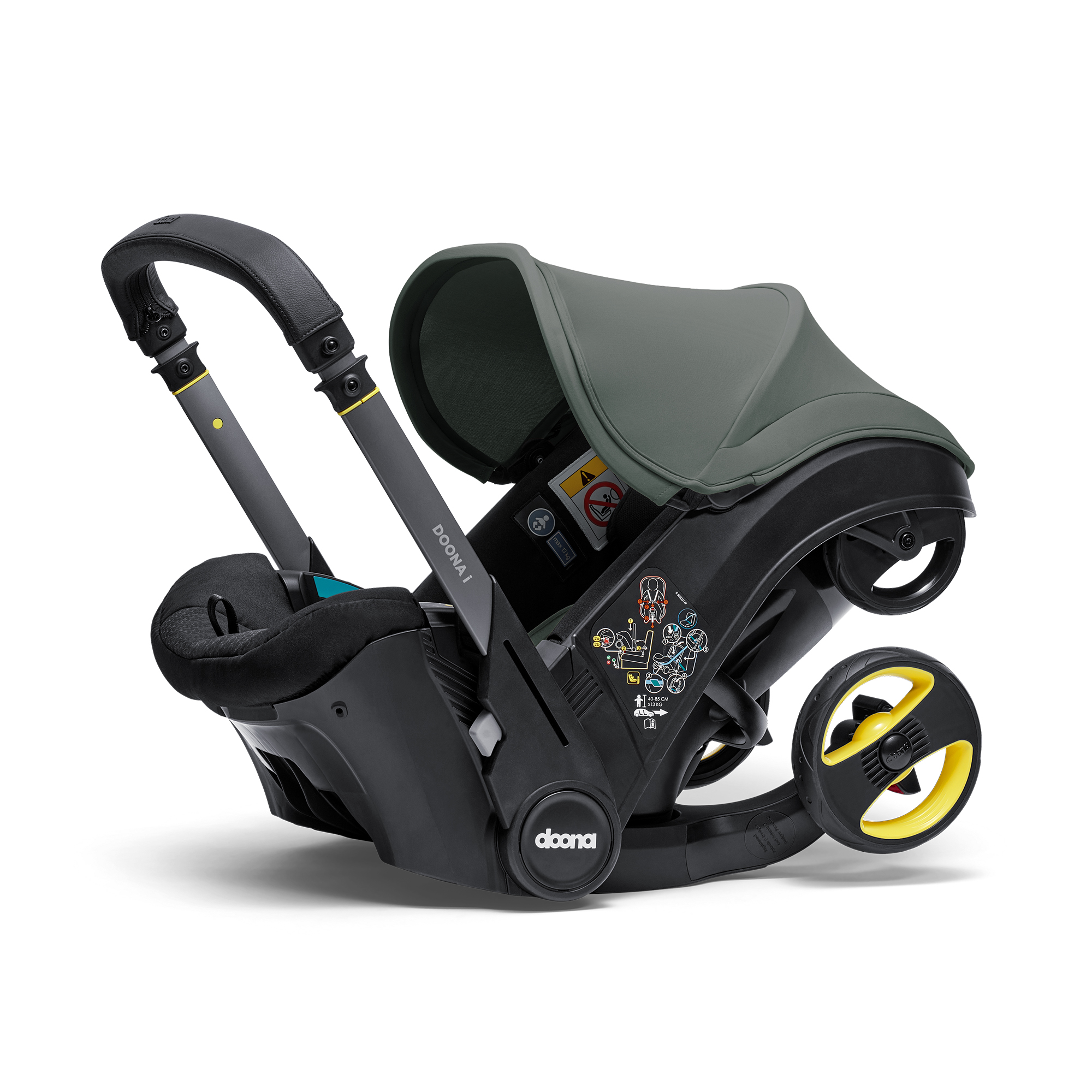 Автокресло Doona i, цвет: Slate Green Isofix 0 (0 -13 кг) серый - фото 20