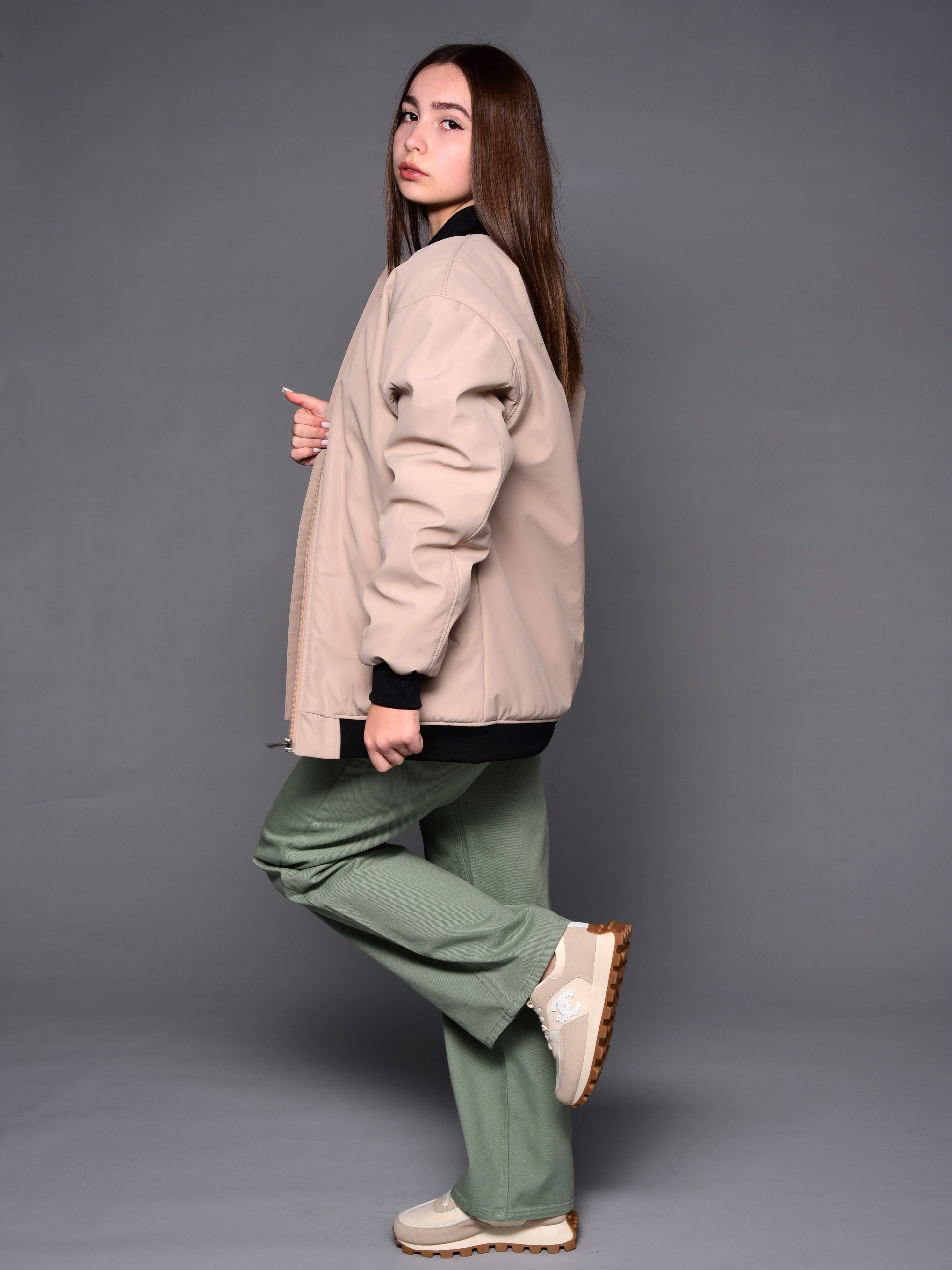 Бомбер Аврора 1043-Д/бежевый - фото 9