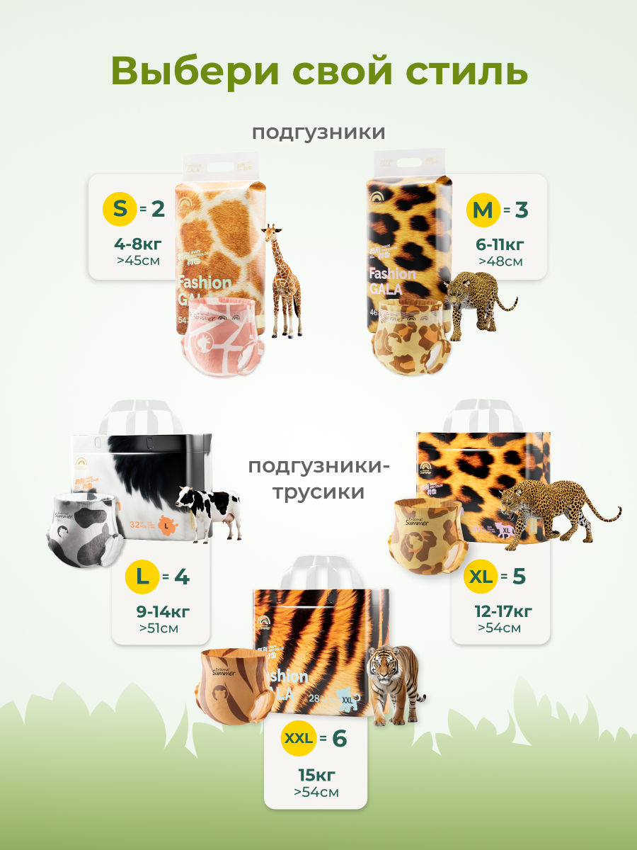 Подгузники Enternal Summer Fashion Gala S (3-6 кг) 54 шт. - фото 14