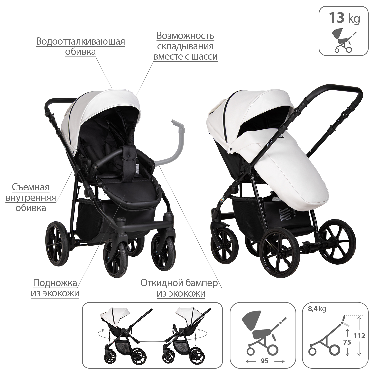 Коляска 2 в 1 Kitelli Areo PRO - фото 8