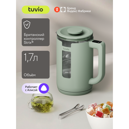 Чайник электрический Tuvio TKP1217S с Алисой зеленый