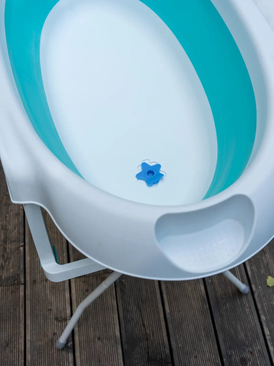 Ванночка NORVE детская для купания с горкой складная голубой - фото 22