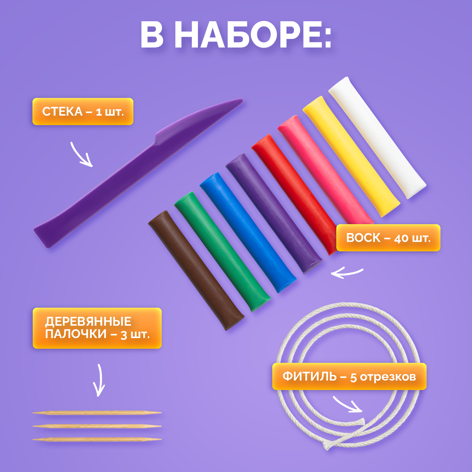 Набор для создания свечей своими руками для детей - фото 3