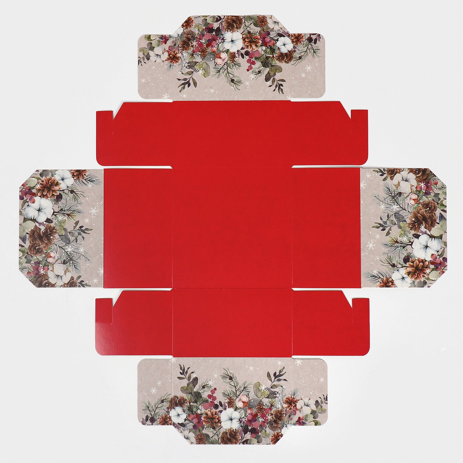Коробка Дарите Счастье сборная «Новогодняя акварель». 14×14×8 см - фото 9