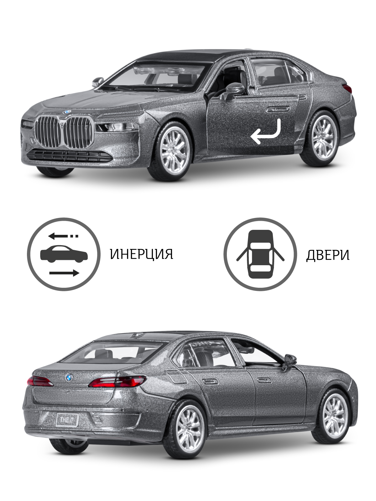 Автомобиль АВТОпанорама BMW I7 1:47 JB1251731 - фото 2