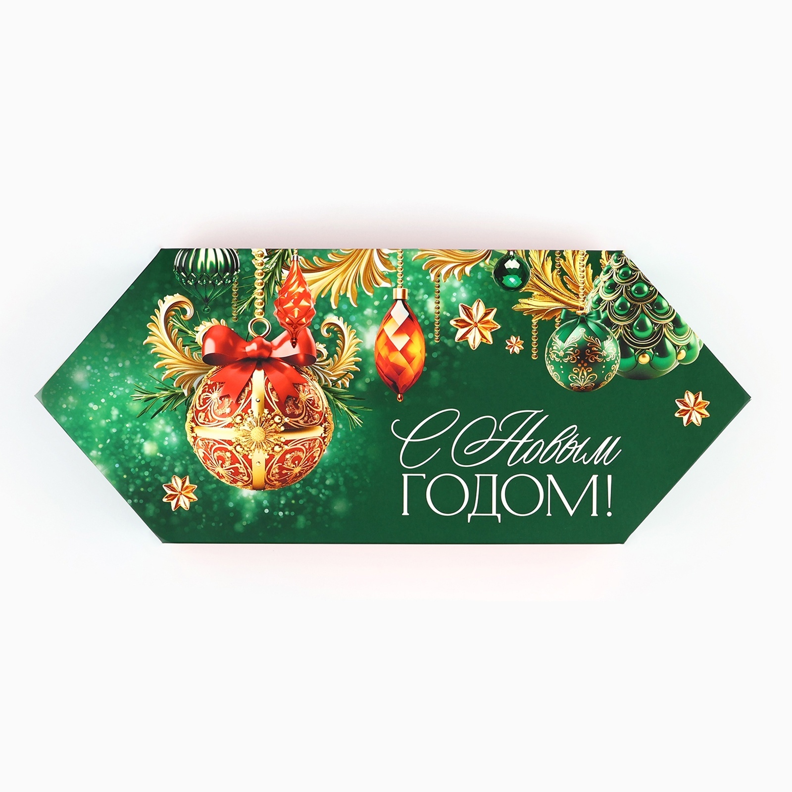 Сборная коробка-конфета Дарите Счастье "Новогодние шары", 14 х 22 х 8 см - фото 4