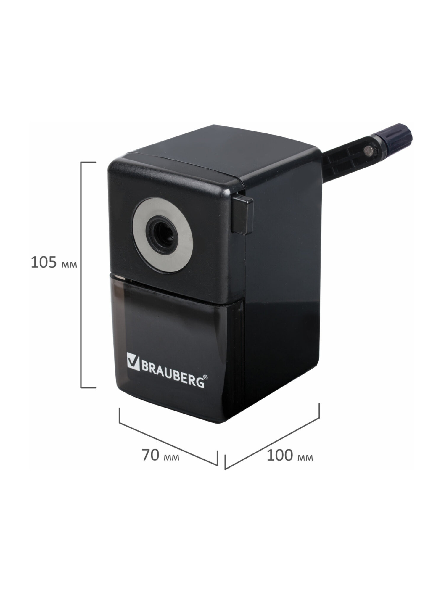 Точилка Brauberg механическая с контейнером - фото 12