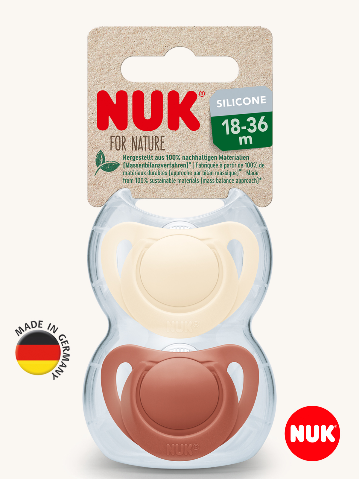 Пустышка Nuk силикон ортодонтическая от 18 мес. 2 шт. - фото 1