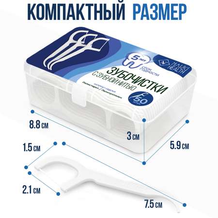 Зубная нить Nak!d 50 шт.