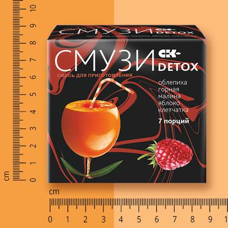 Смузи Сибирская клетчатка Detox малина-облепиха-яблоко 12г*7пакетиков