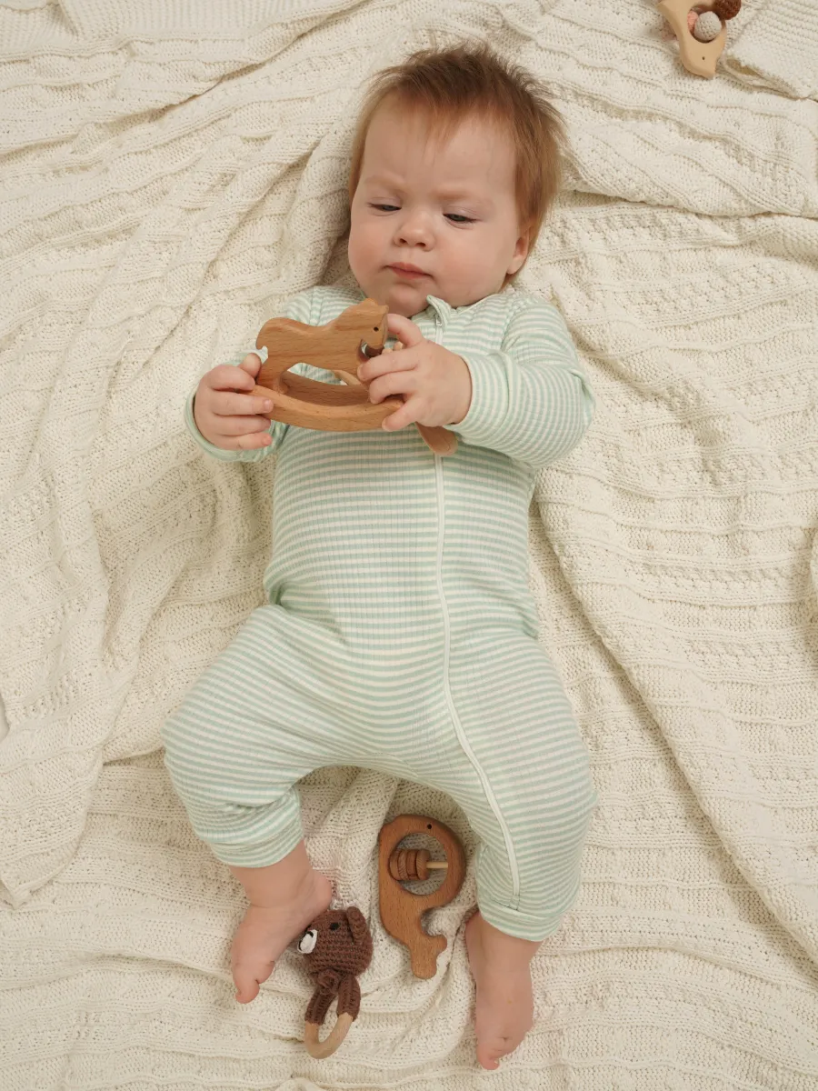 Комбинезон 3 шт Супер Пупс нбр/3пр/кмбнмол/зеленыецветочки - фото 20