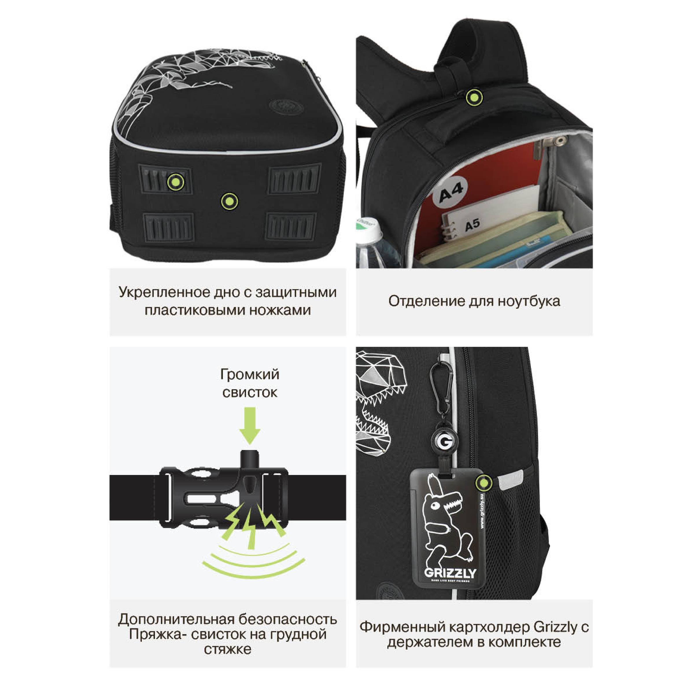 Ранец Grizzly Динозавр - фото 12