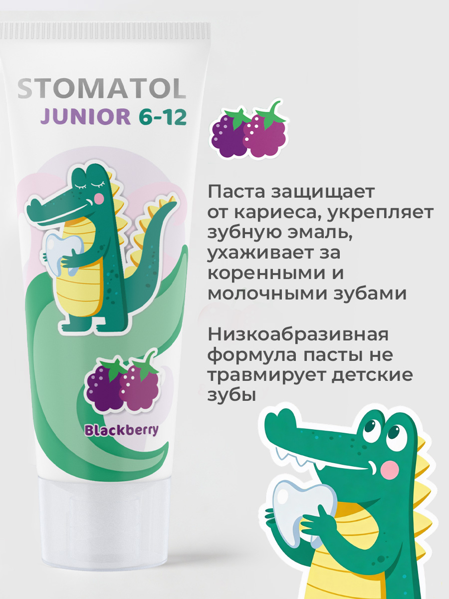 Зубная паста STOMATOL с фтором Ежевик 75 г - фото 7