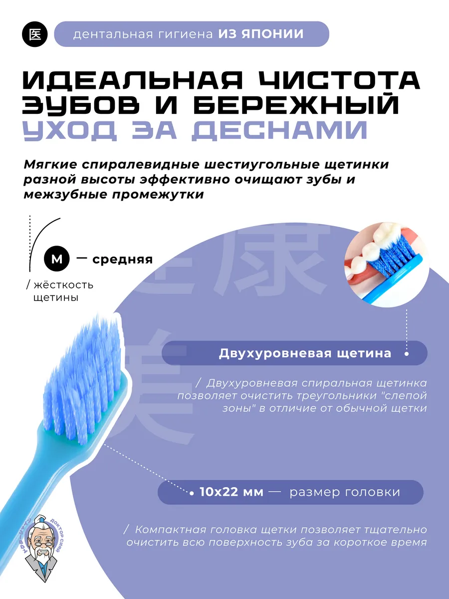 Зубная щетка классическая Доктор Сияй Ci Medical от 12 лет 1 шт. - фото 2