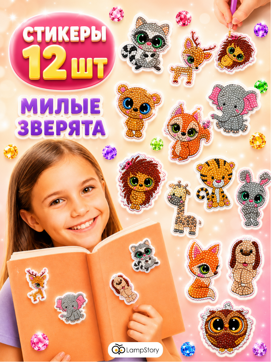 Алмазная мозаика LampStory Алмазная мозаика Зверушки - фото 4