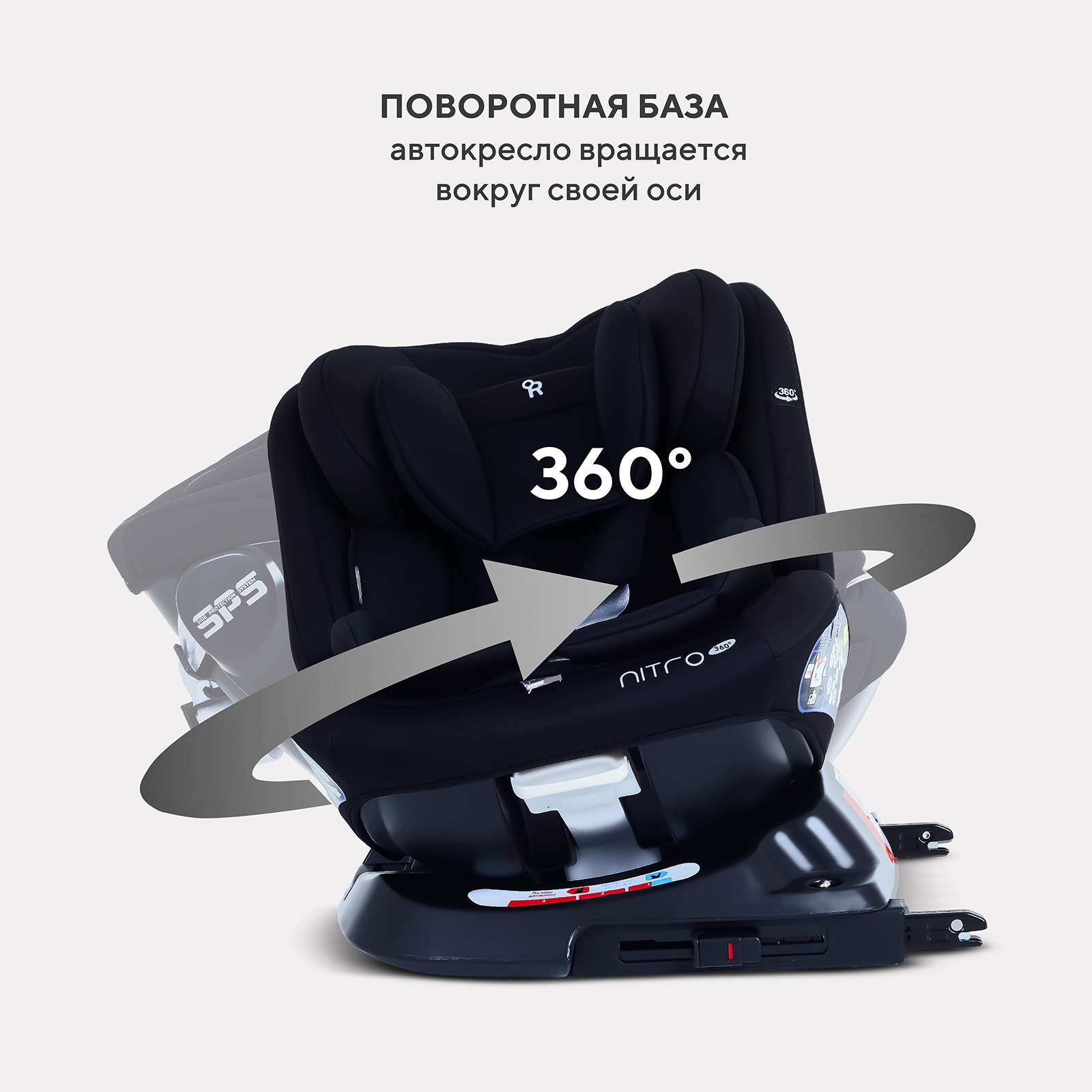 Автокресло Rant Nitro new isofix Isofix 0+/1/2/3 (0-36 кг) черный - фото 5