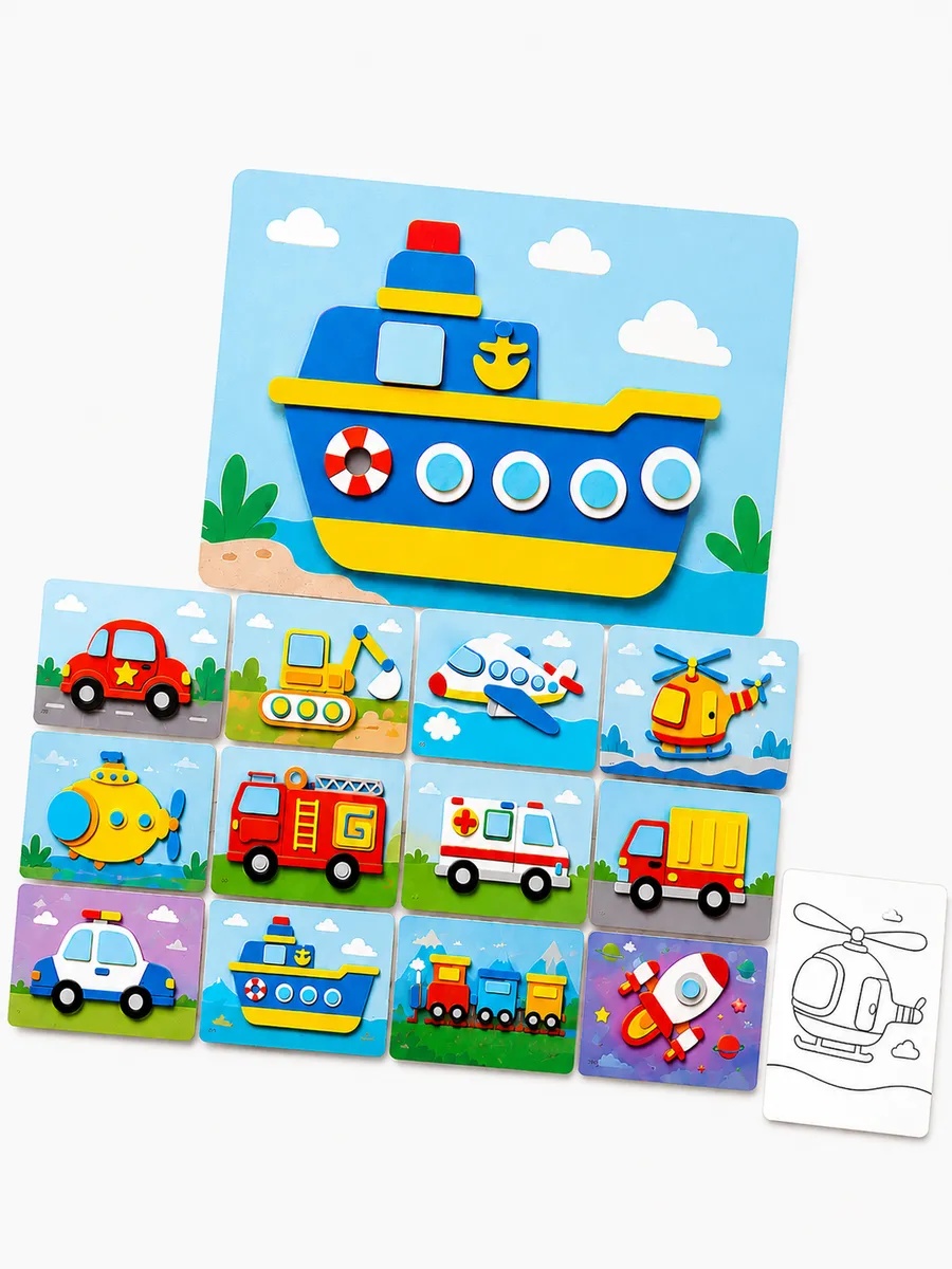 Набор для творчества TrendToys с раскрасками Объемная аппликация - фото 11