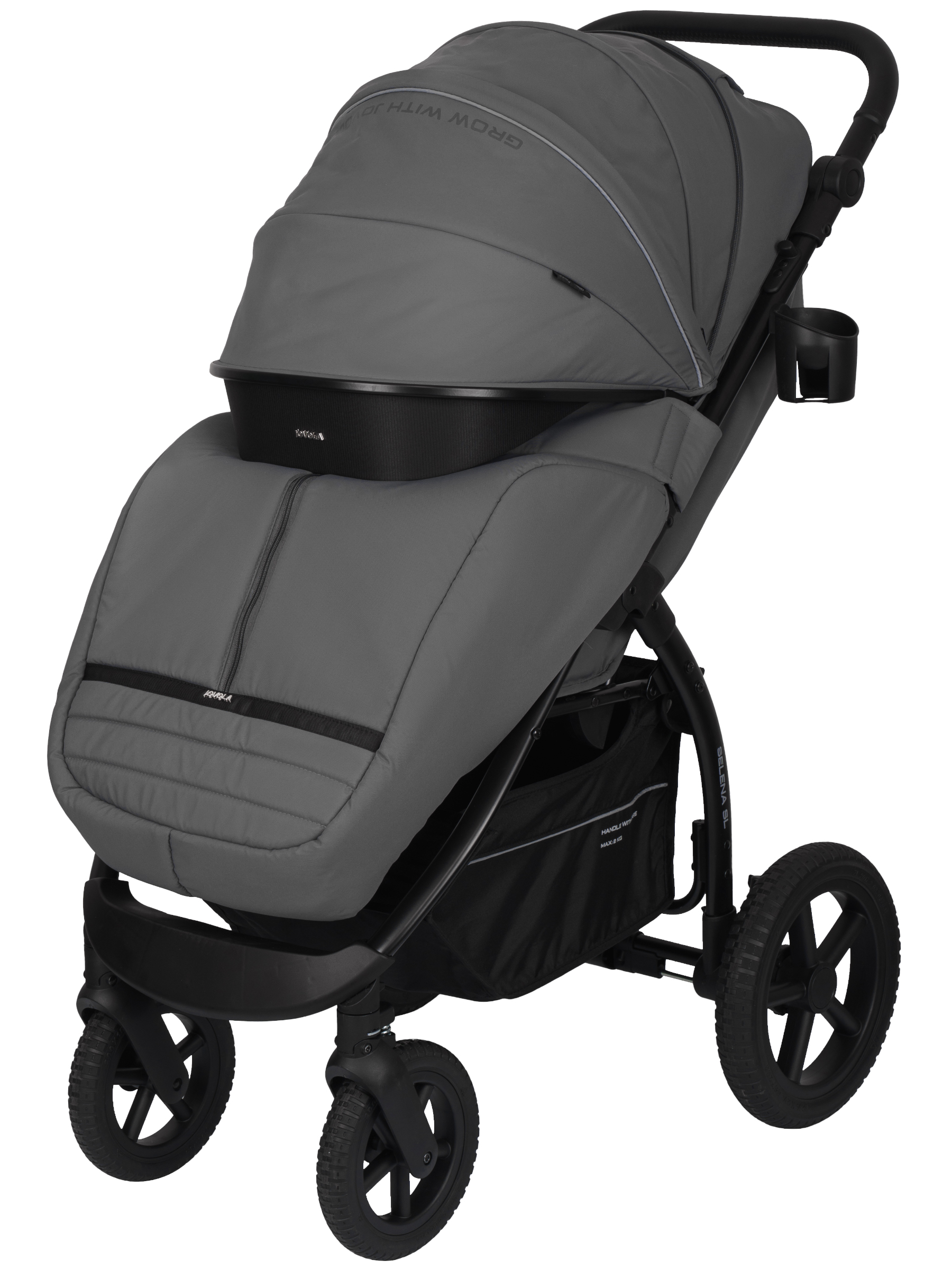 Коляска прогулочная JOVOLA Selena SL, всесезонная серый - фото 16