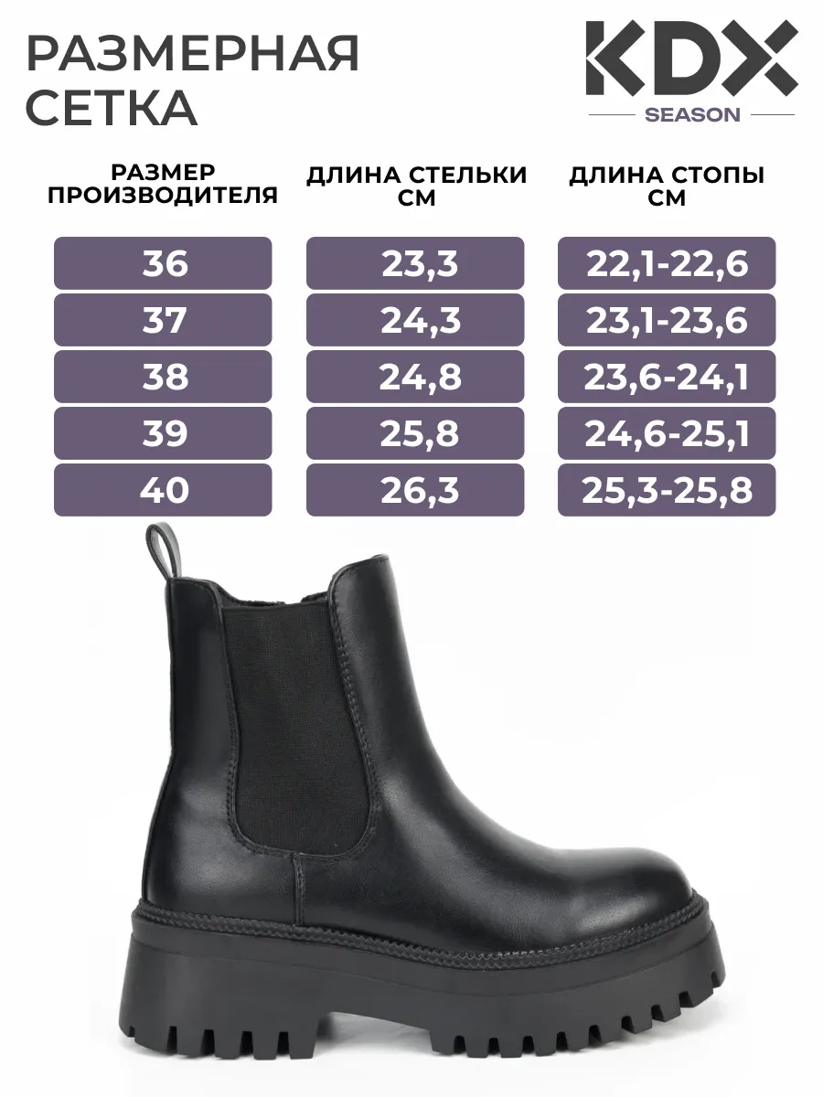 Ботинки KDX ZJNFW-01 black - фото 9