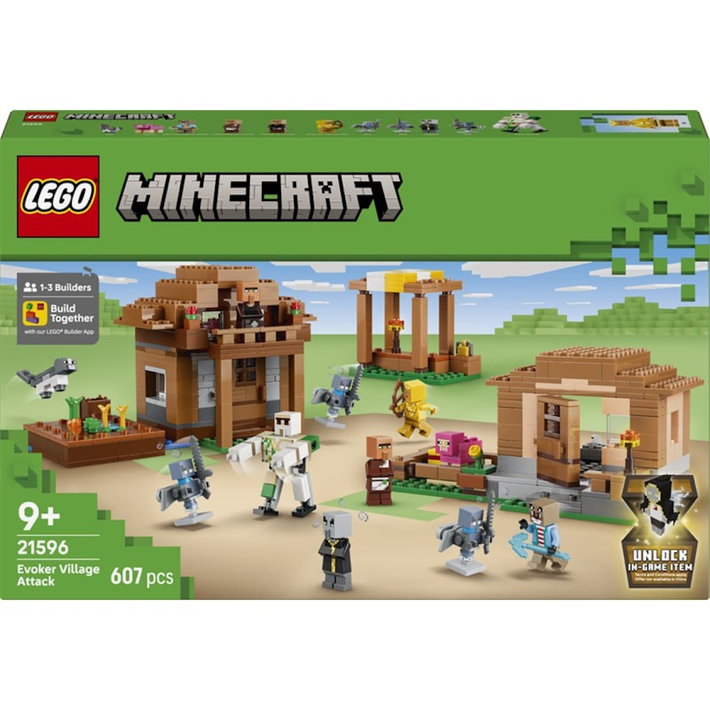Конструктор LEGO Minecraft Атака деревни заклинателем 607 дет. - фото 2