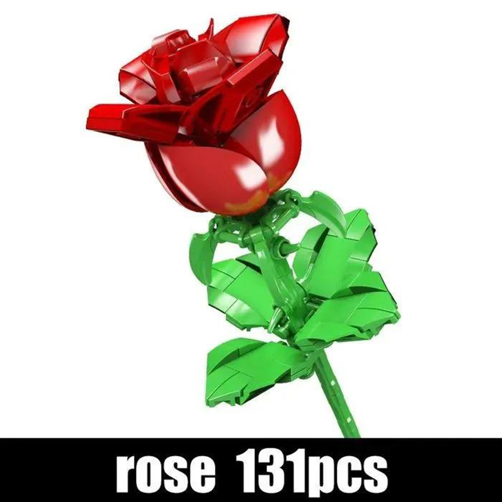 Конструктор Mould King Букет цветов Роза Рубин - фото 6