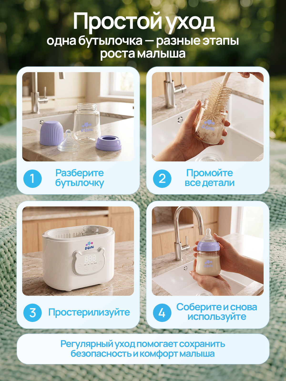 Бутылочка SISBRO 180 мл - фото 6