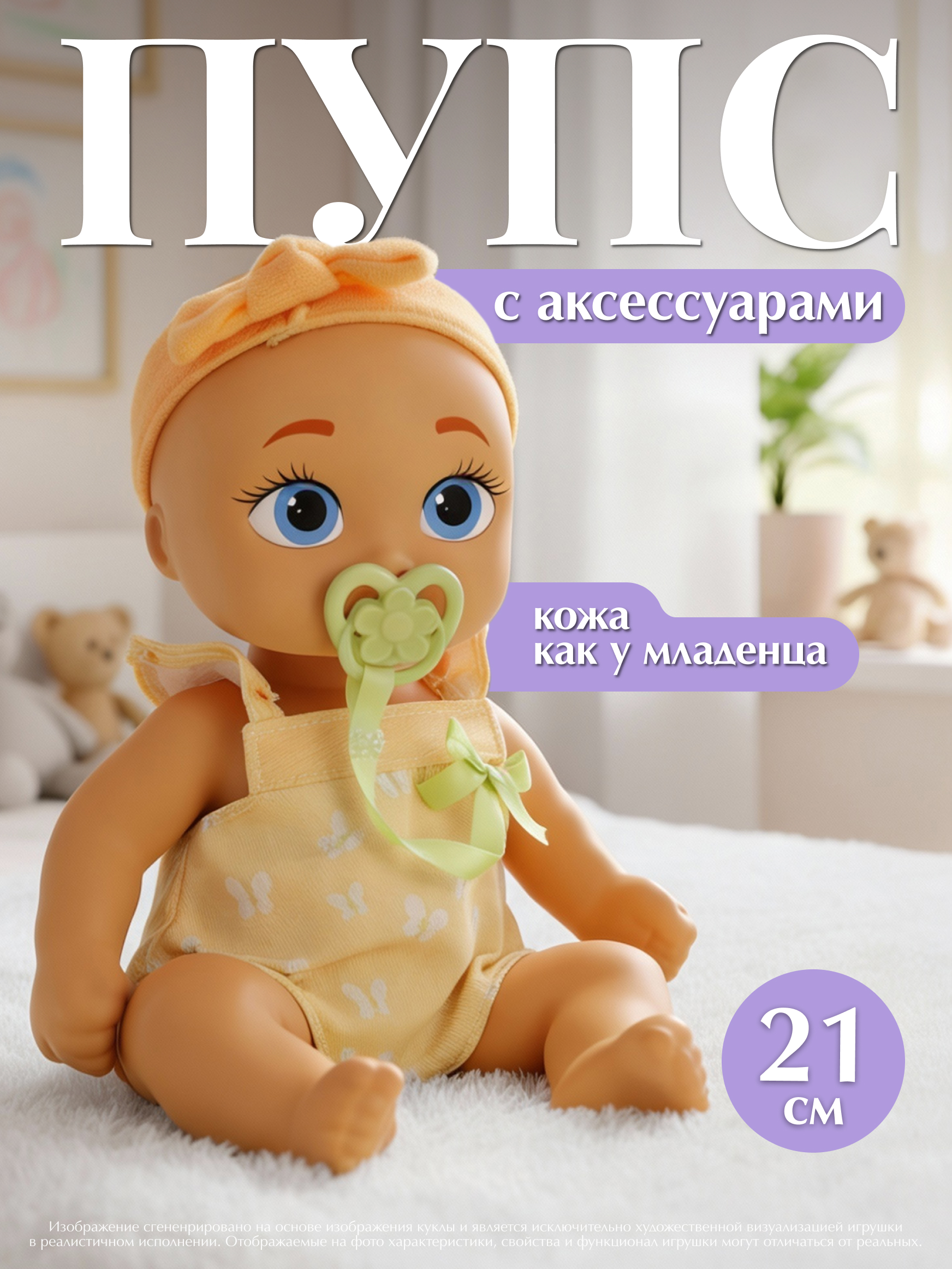 Кукла пупс BE LOVED babies Рон 21 см с аксессуарами высота 21 см 924901IM - фото 1