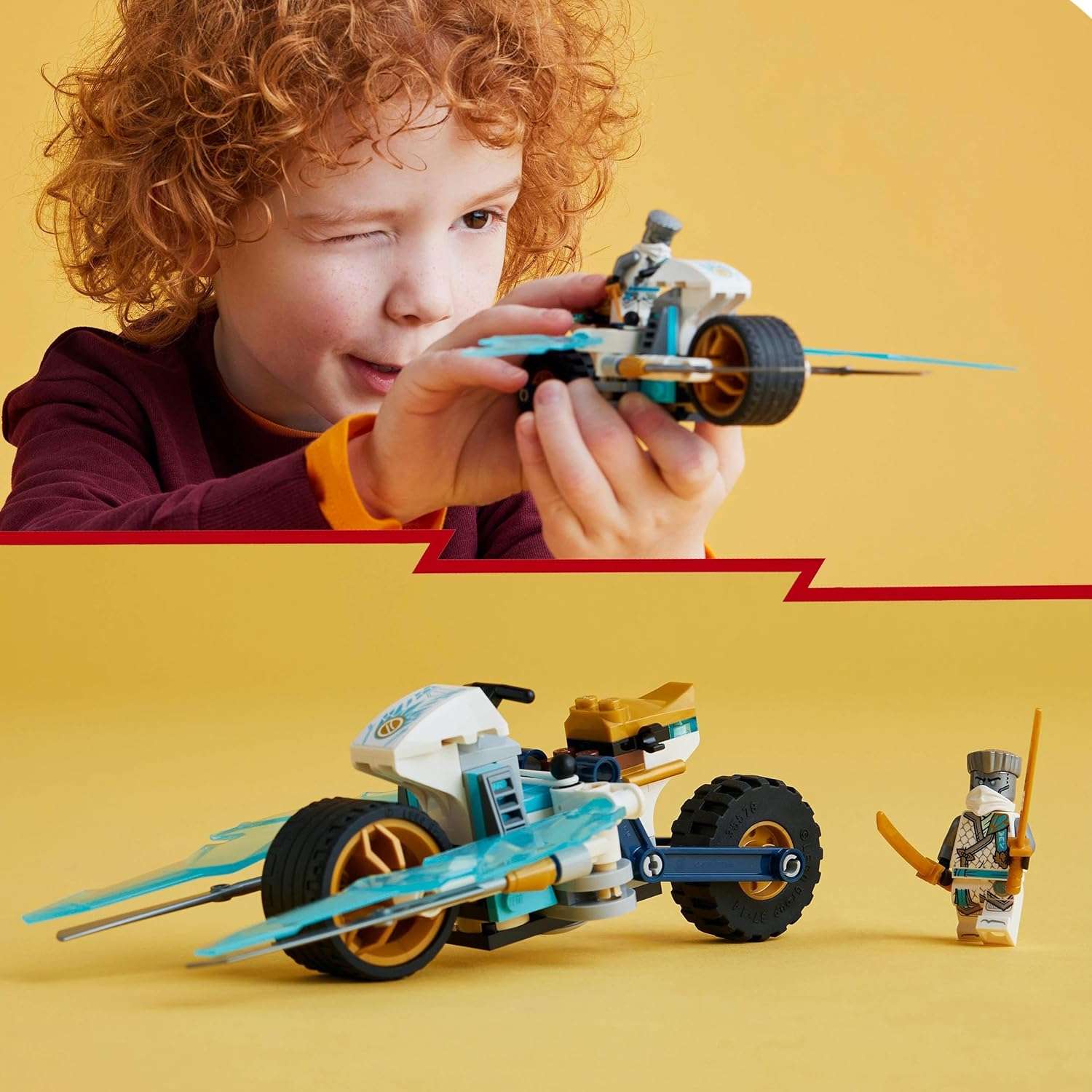 Конструктор LEGO NINJAGO Ледяной мотоцикл Зейна 84 дет. - фото 6