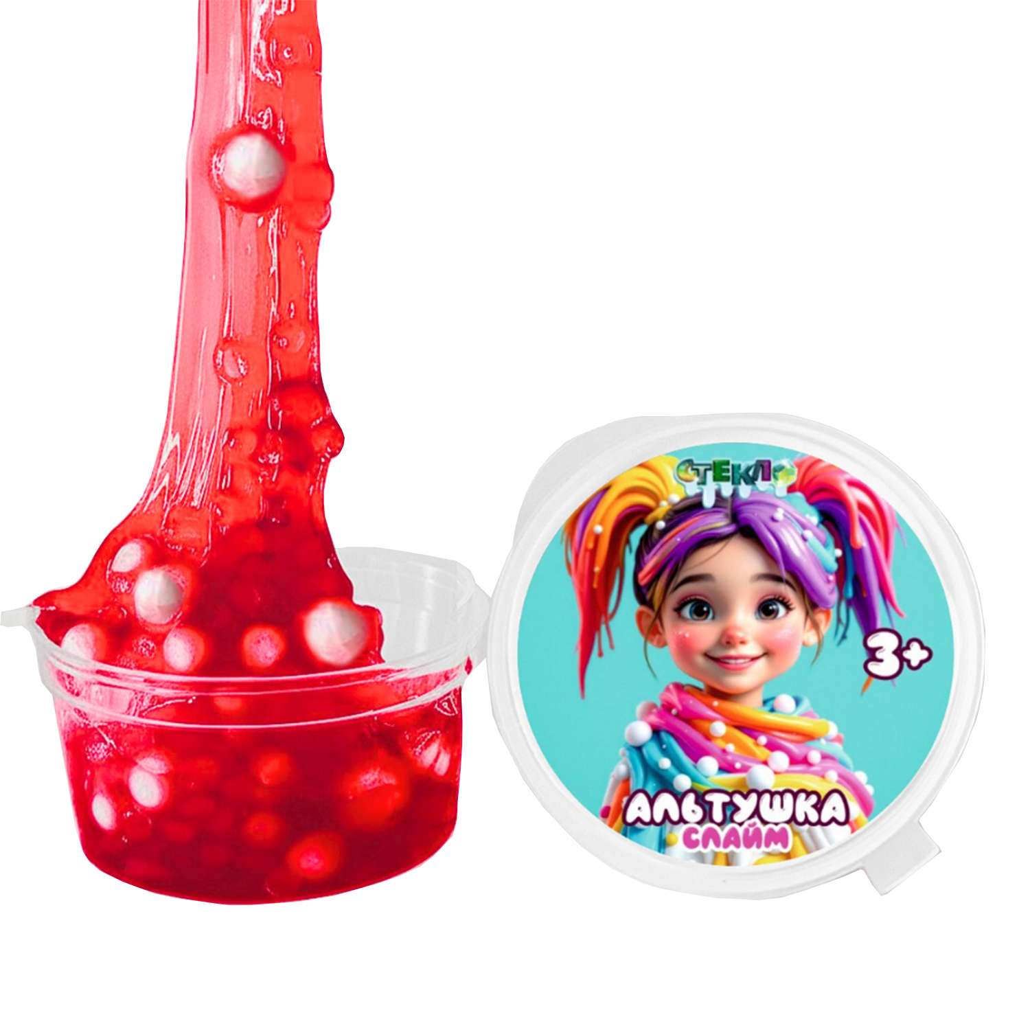 Игрушка-антистресс Слайм Стекло слайм Wow с шариками 50г в ассортименте - фото 3