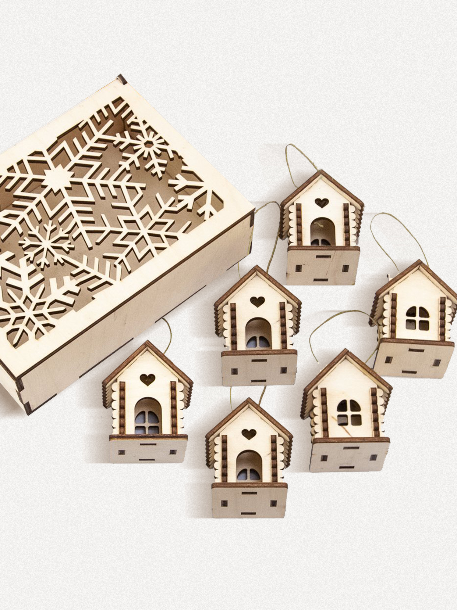 Набор елочных украшений Символик Домики. 6 штук - фото 8