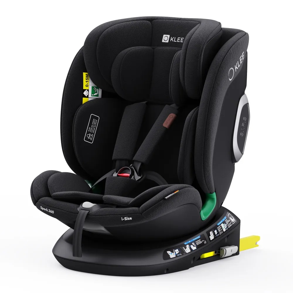 Автокресло KLEE Spark 360 i-Size Isofix 0+/1/2/3 (0-36 кг) черный - фото 1