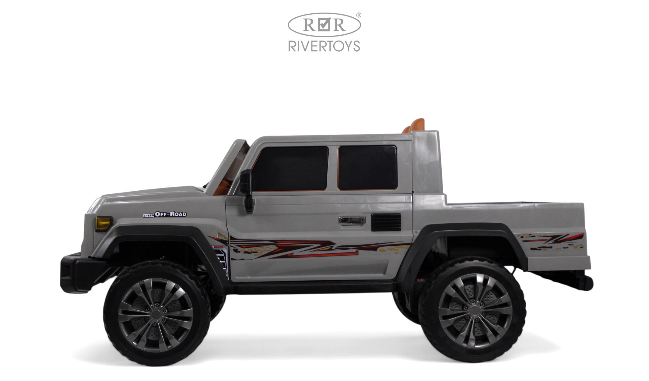 Электромобиль RIVERTOYS E555KX-PICKUP-GREY С пультом ДУ - фото 5
