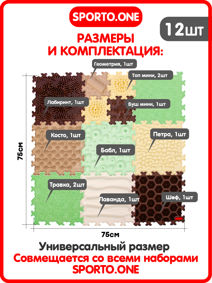 Коврик SPORTO.ONE трансформер Лесная тропинка - фото 2