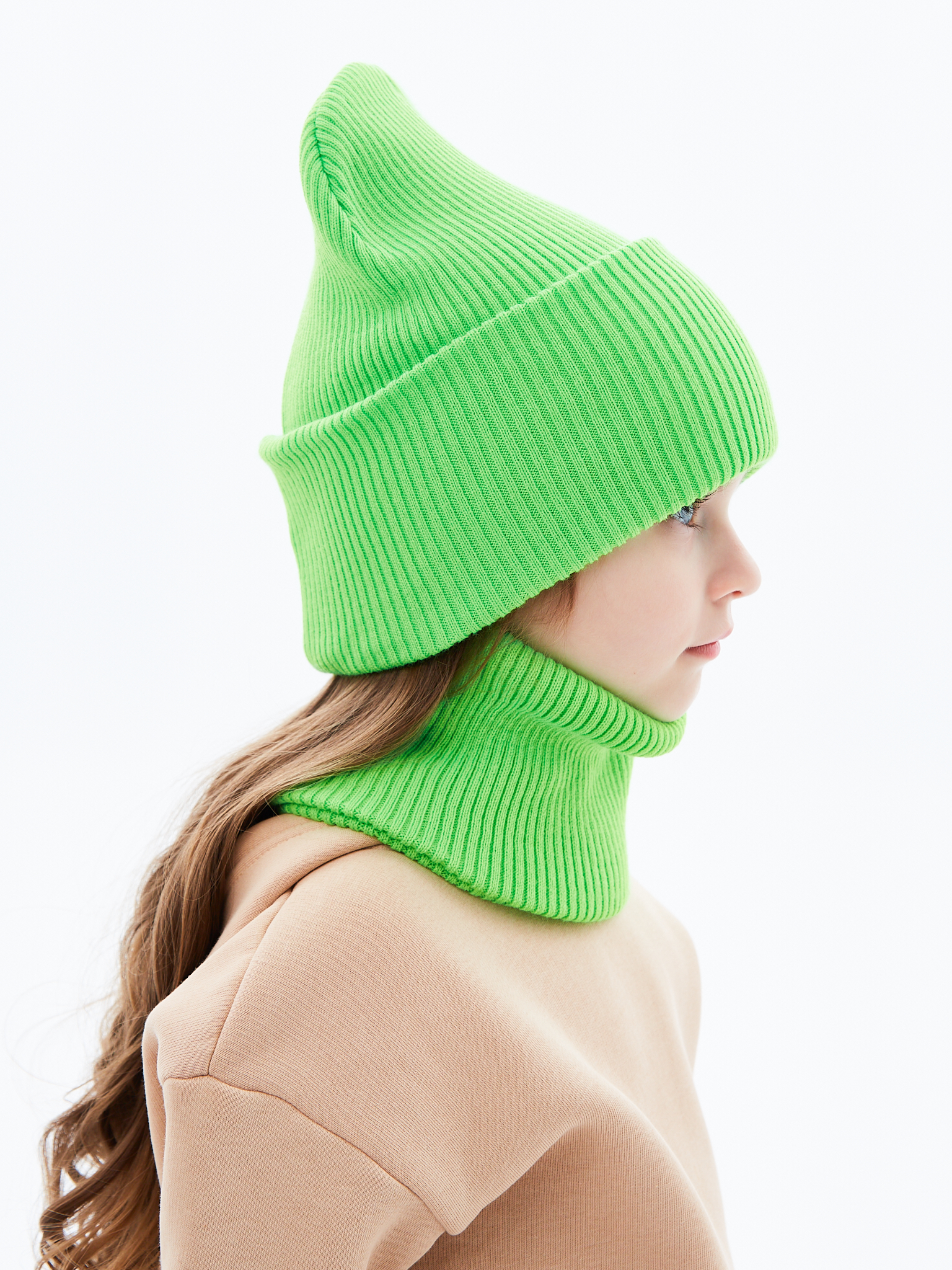 Шапка и снуд KUBRIO KU-H-52-lopata-LgreenG - фото 11