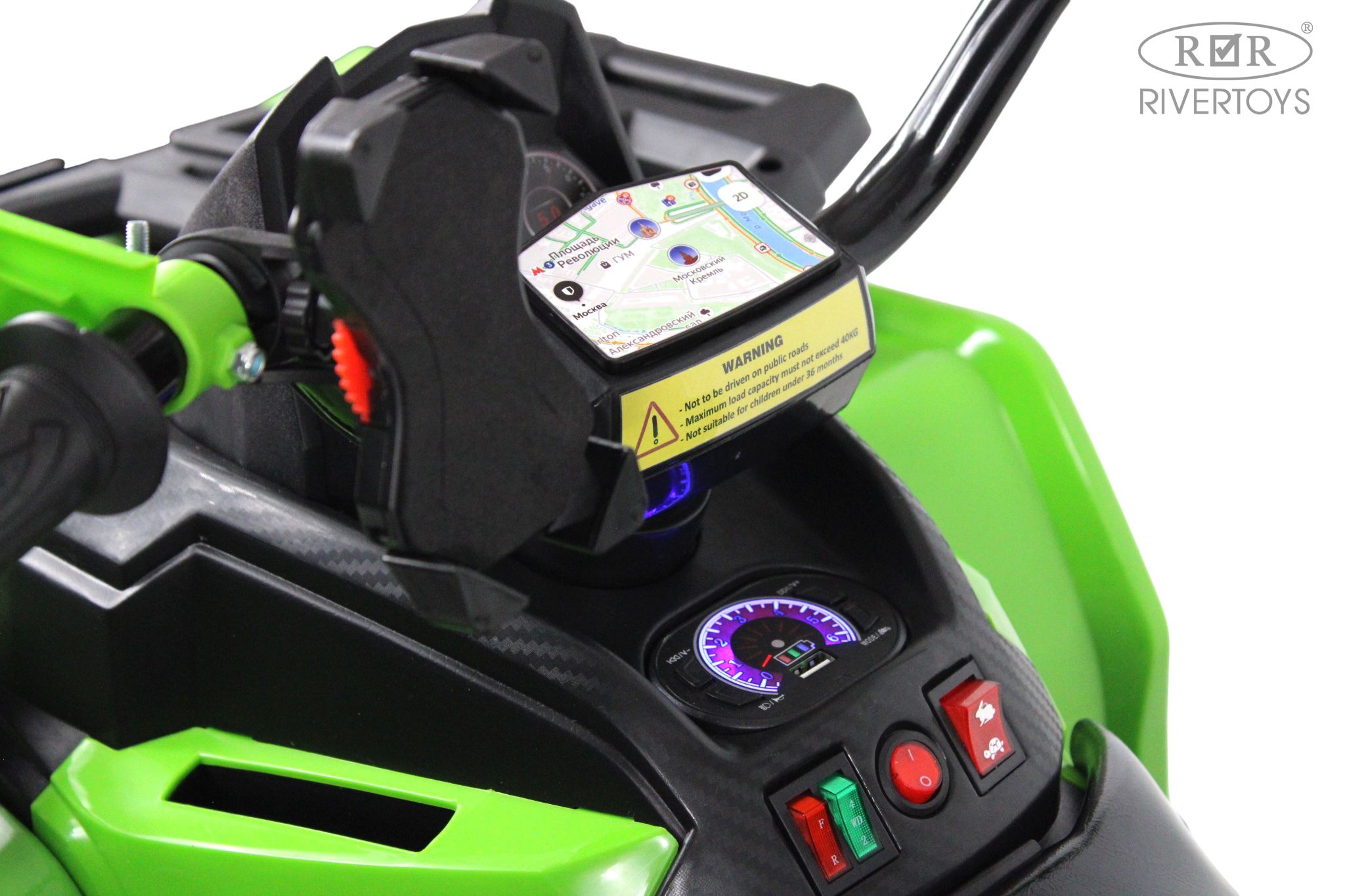 Электромобиль RIVERTOYS Z111ZZ-NEW-GREEN С пультом ДУ - фото 7
