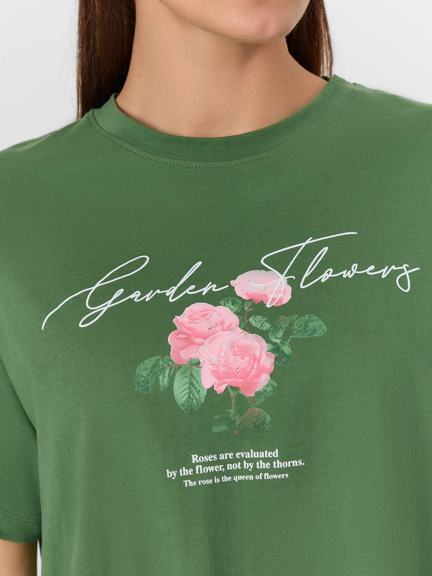 Пижама Mark Formelle (Марк Формэль) 592600/зеленый сок +розы на зеленом - фото 5