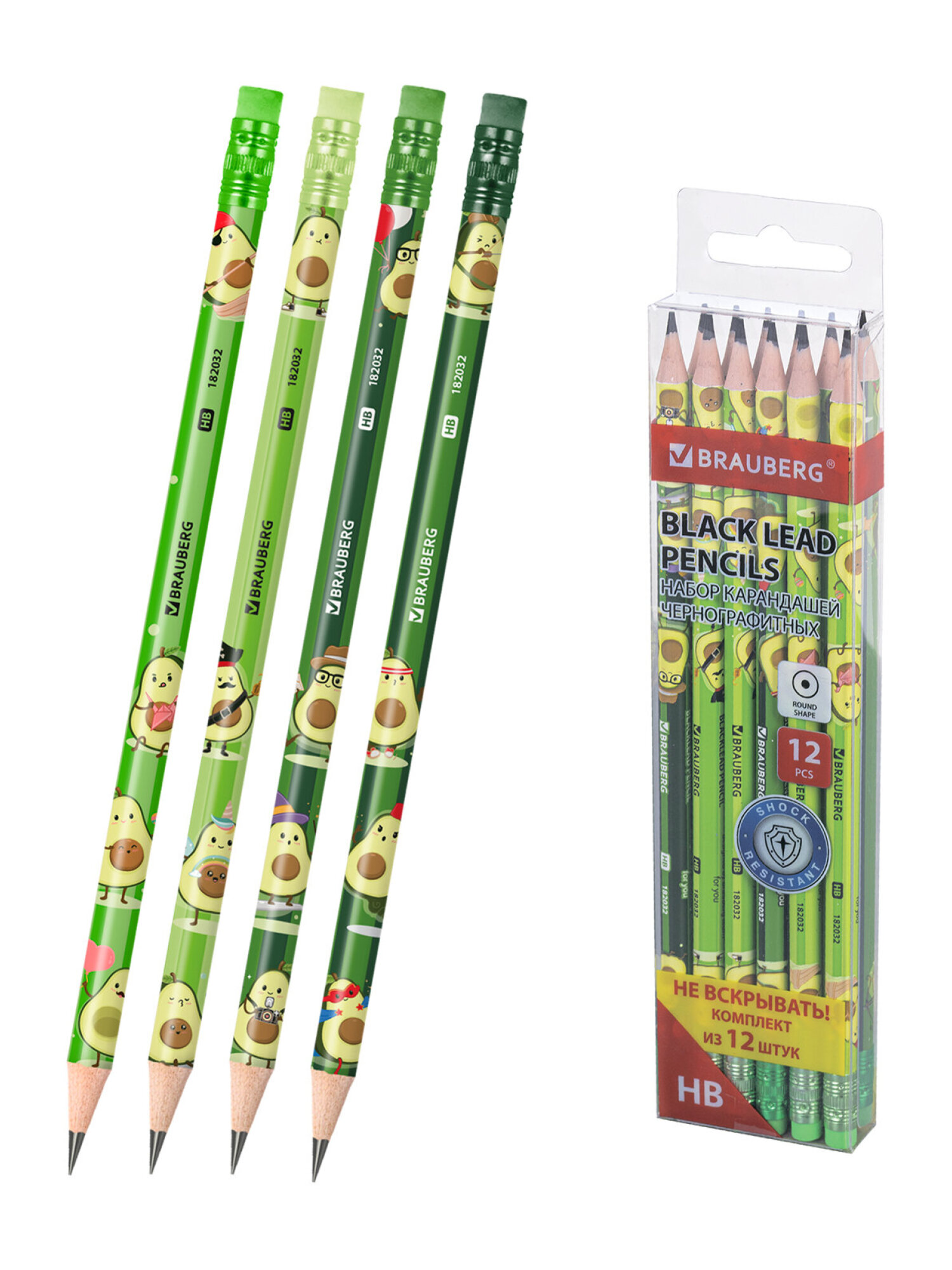 Карандаши чернографитные Brauberg 12 шт. - фото 5