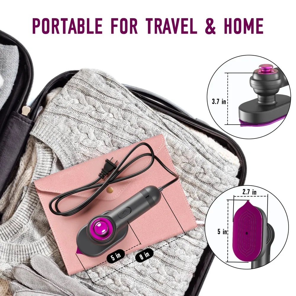 Отпариватель для одежды ручной 23 Вт CASTLELADY Мини портативный утюг дорожный - фото 7