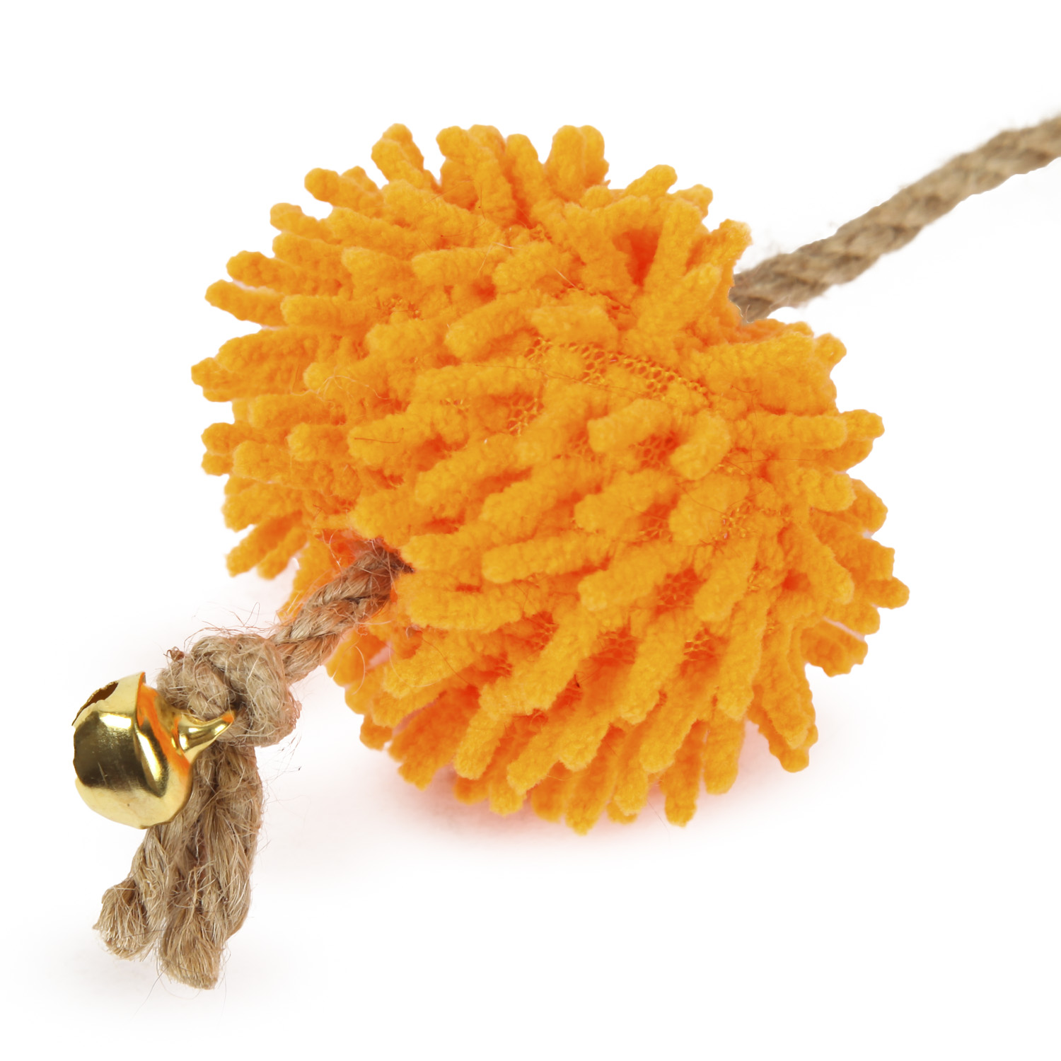 Игрушка для кошек Barbaks Птенчик с шариком с кошачьей мятой с плюшевым мячиком и канатиком 25*10см - фото 4