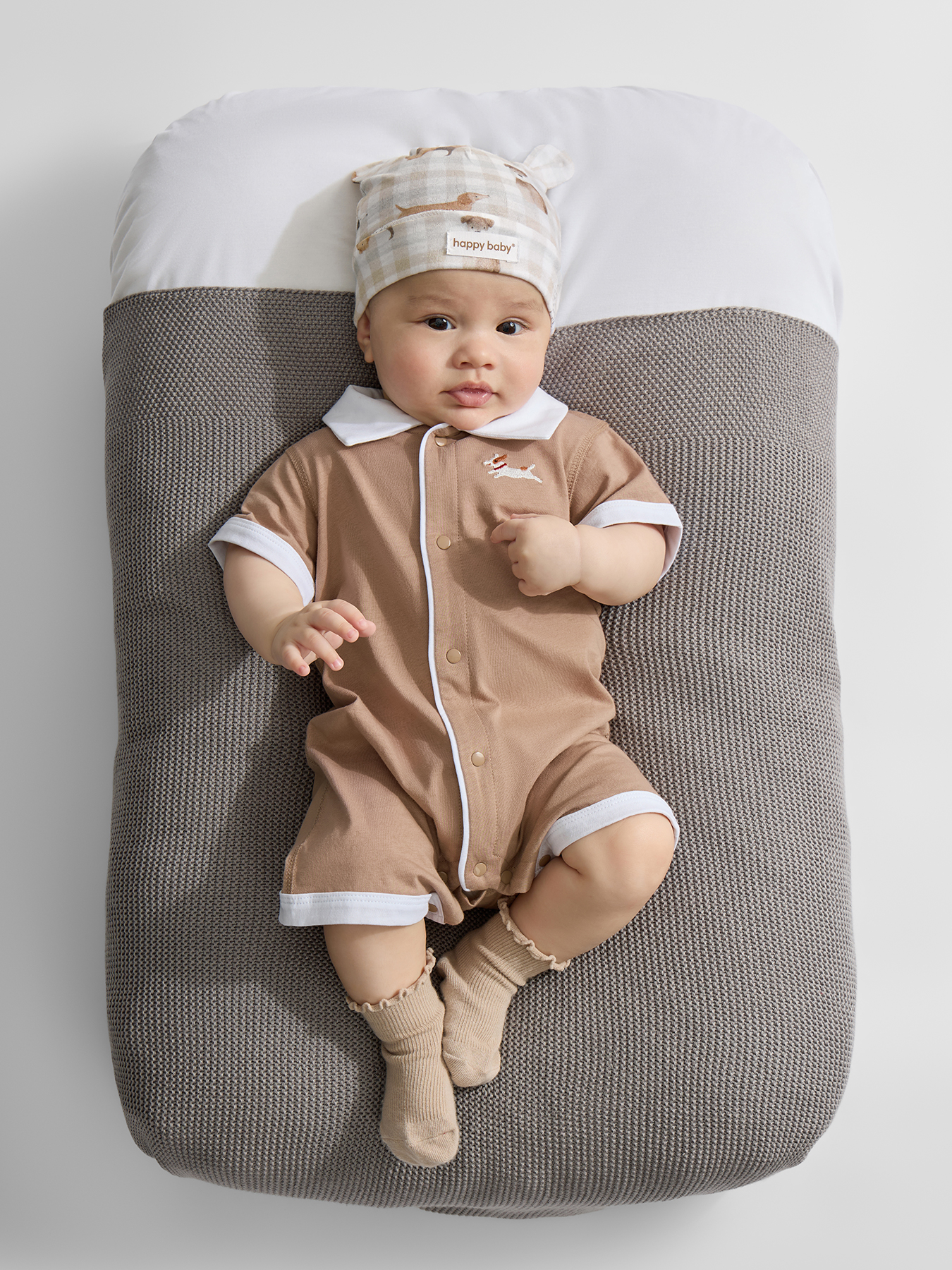 Шапочка 2 шт Happy Baby 90148-0_beige-dog - фото 6